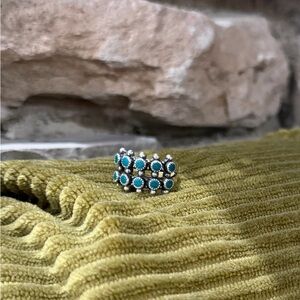 Vintage Sterling Silver Zuni Snake eye Ring